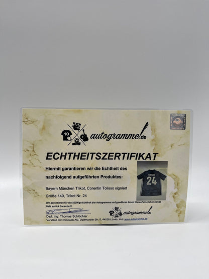 Bayern Munich Trikot Corentin Tolisso signed Coa Adidas Football 140 as part of COA Adidas