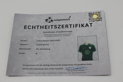 VFL Wolfsburg Trikot 21/22 Teamsigniert Autogramm Nike COA M