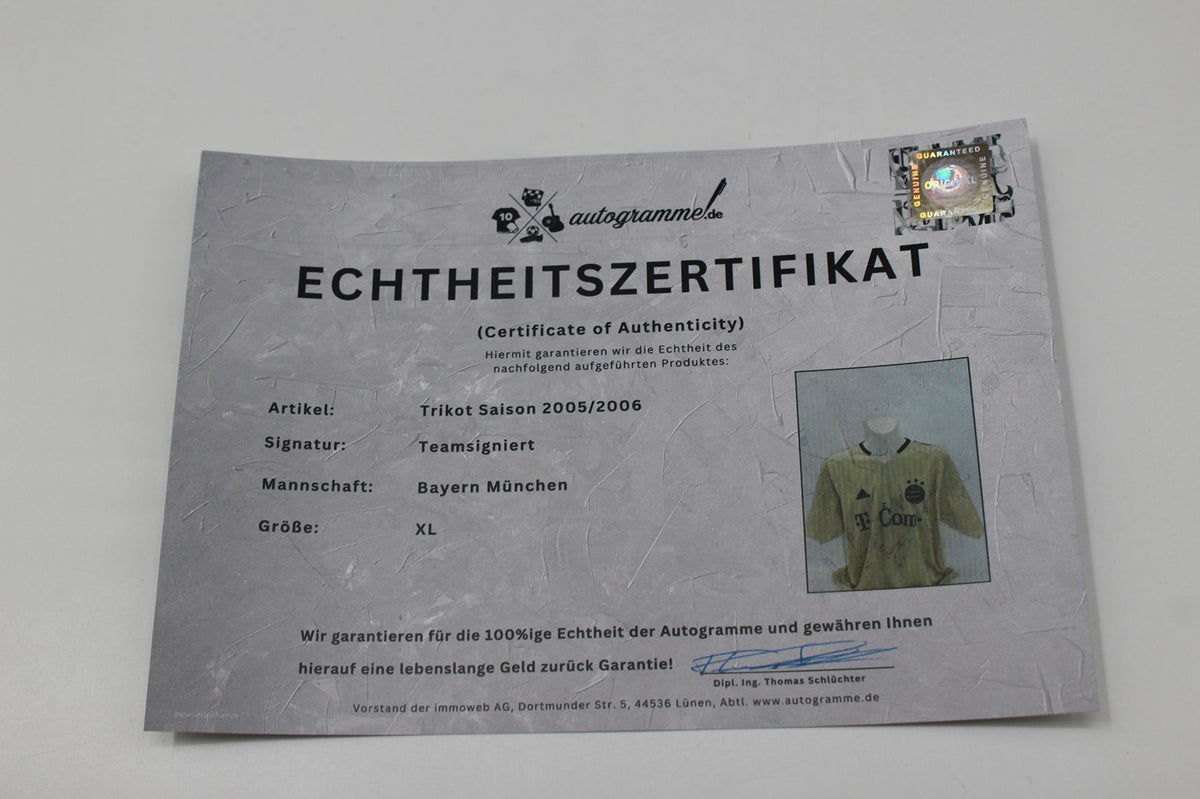 FCB Trikot 2005/2006 Teamsigniert mit Makaay Flock Bayern München Adidas Neu XL
