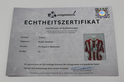 Bayern München 2010/2011 Trikot Arjen Robben signiert Autogramm Adidas COA XL