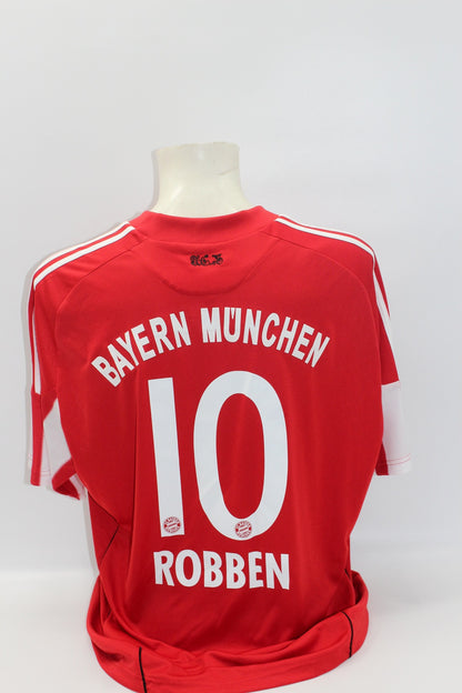 Bayern München 2010/2011 Trikot Arjen Robben signiert Autogramm Adidas COA XL