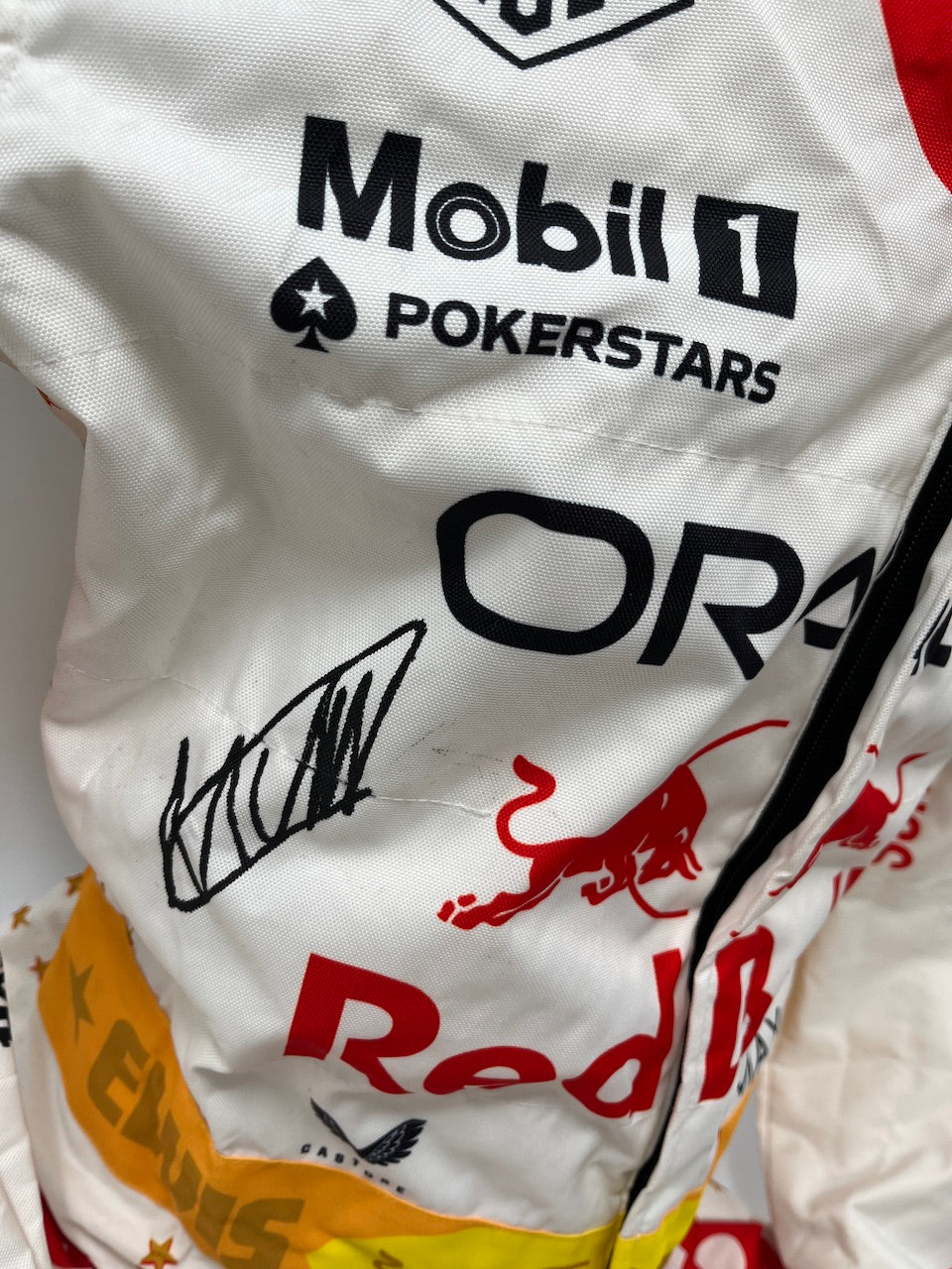 Max Verstappen Repro Formula 1 Racing Suit with Signature Autograph M 