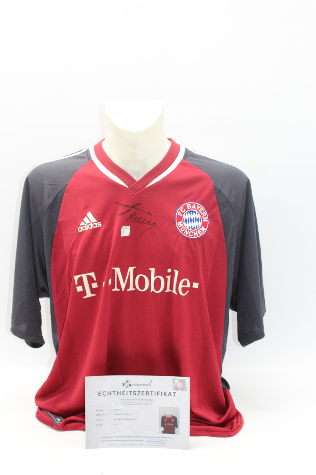 Bayern München 2002/2003 Trikot Samuel Kuffour signiert Autogramm Adidas COA XL