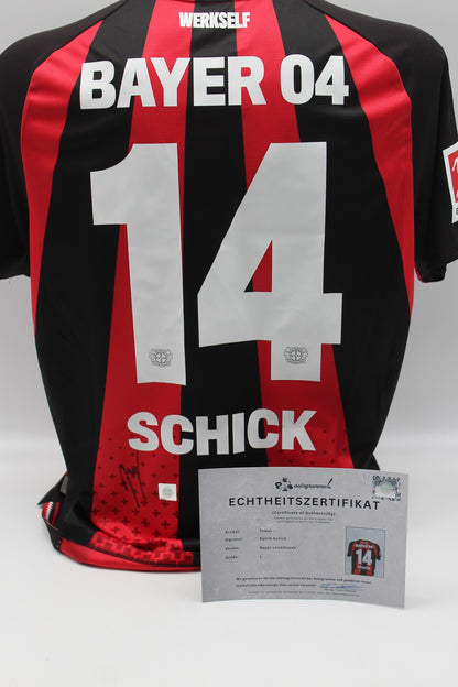 Bayer Leverkusen 26/27 Trikot Patrik Schick signiert New Balance COA Autogramm L