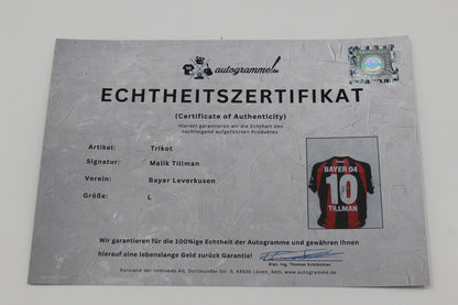 Bayer Leverkusen 26/27 Trikot Malik Tillman signiert New Balance COA Autogramm L