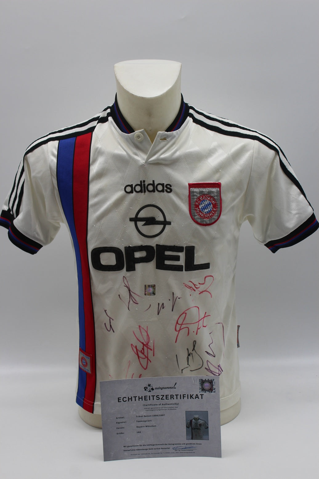 FCB Trikot 1996/1997 Teamsigniert Bayern München Adidas Neu 164