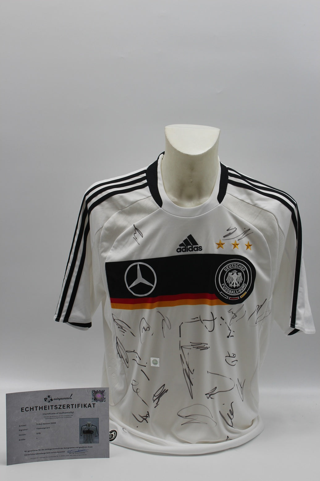 Deutschland Trikot EM 2008 Teamsigniert DFB Adidas L