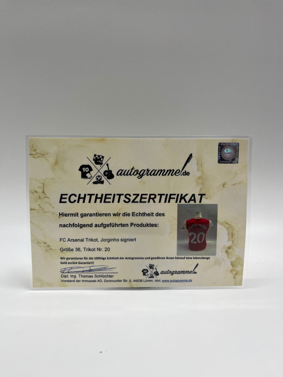 FC Arsenal jersey jorginho signed Puma Coa autograph 36