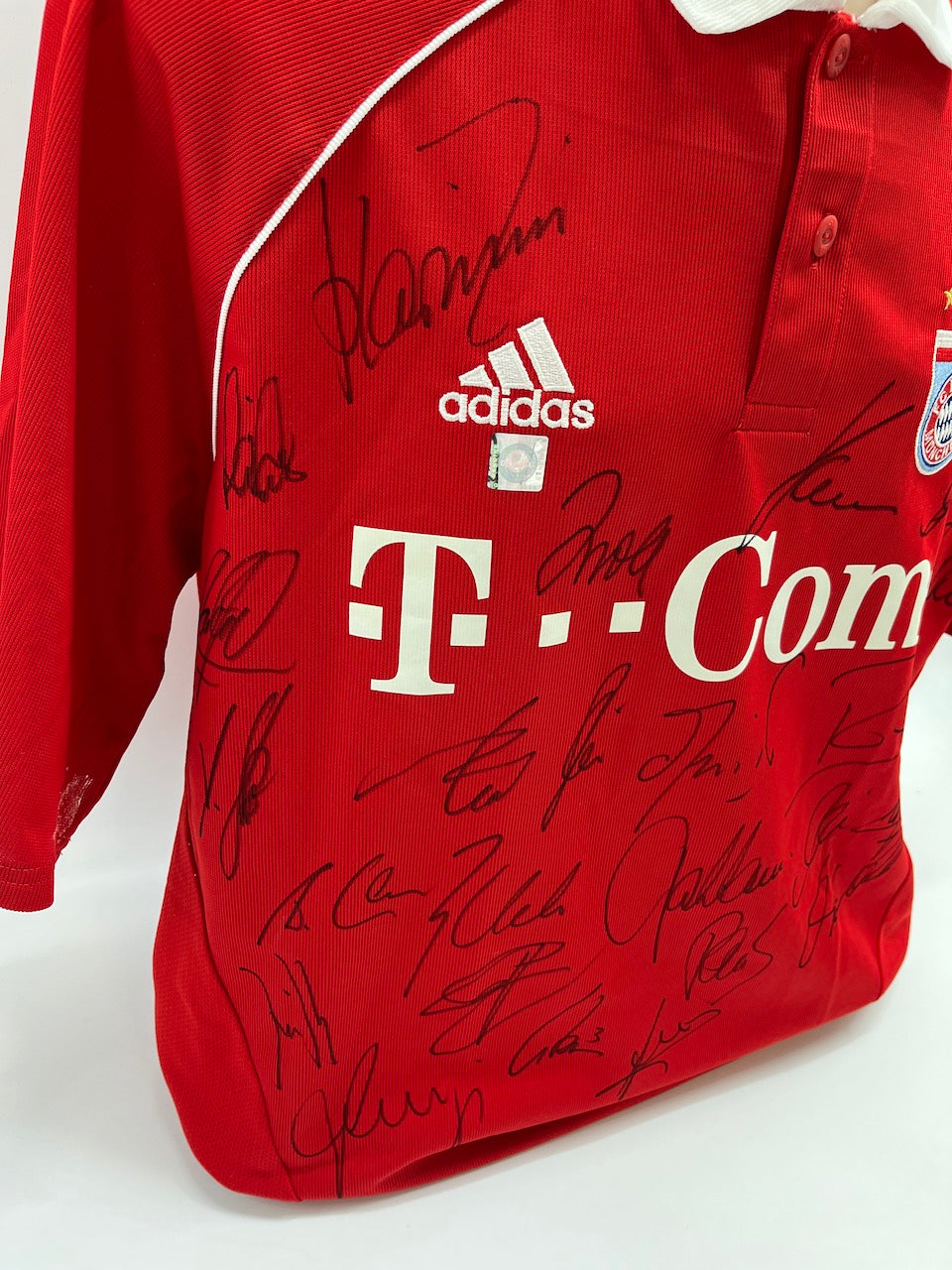 Bayern München Trikot persönlich signiert von Rainer Zobel Autogramm COA Adidas Größe 176