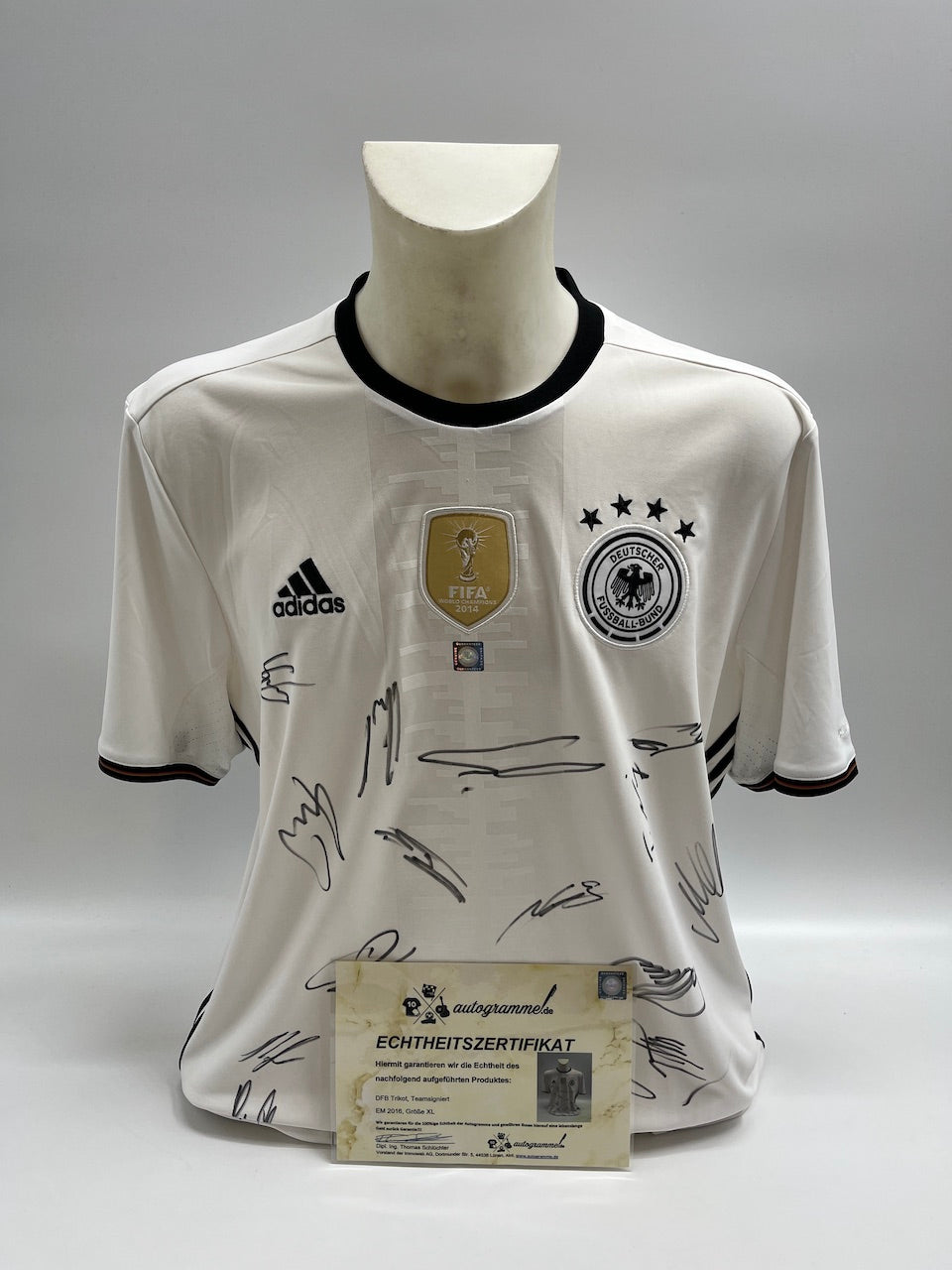 Germany Jersey EM 2016 Team Signed Autograph DFB Adidas New COA XL