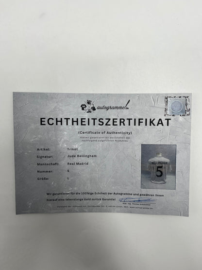 Real Madrid Trikot Jude Bellingham signiert Autogramm Adidas COA L neu
