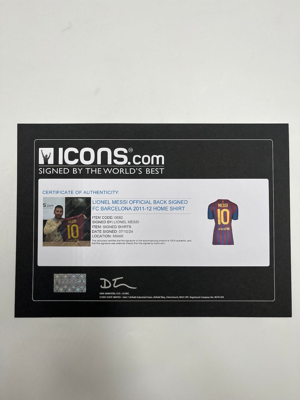 FC Barcelona Trikot Lionel Messi signiert Autogramm Nike COA L neu