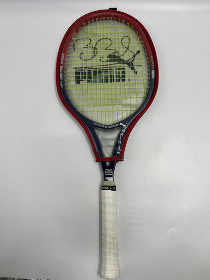 Boris Becker original getragen & signiertes Poloshirt und Schläger Tennis