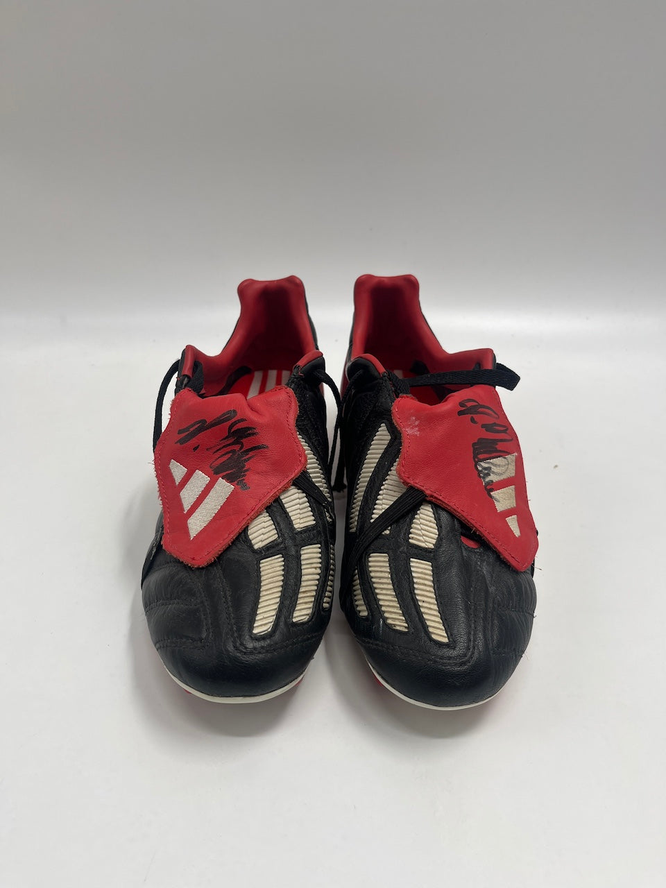 Matchworn Fußballschuhe Andreas Brehme signiert Adidas FCB COA