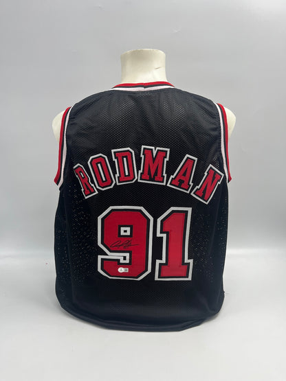Chicago Bulls Jersey Dennis Rodman signiert NBA Basketball neu COA XL