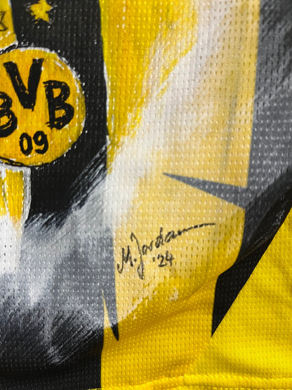 Borussia Dortmund jersey portrait Julian Brandt hand painted and signed as part of PUMA BVB
