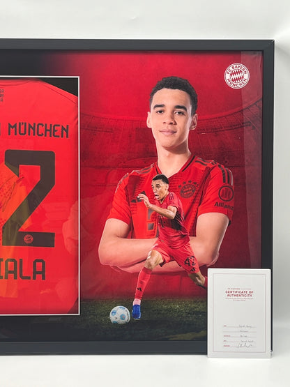 Bayern München Trikot Jamal Musiala signiert im Rahmen COA Adidas 92/100