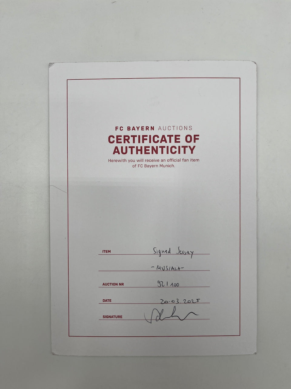 Bayern München Trikot Jamal Musiala signiert im Rahmen COA Adidas 92/100