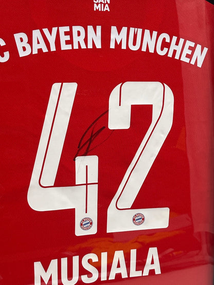 Bayern München Trikot Jamal Musiala signiert im Rahmen COA Adidas 49/100
