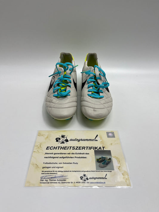 Matchworn Fußballschuhe Sebastian Rudy signiert Nike COA