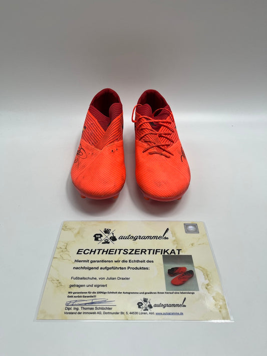 Matchworn Fußballschuhe Julian Draxler signiert Adidas COA