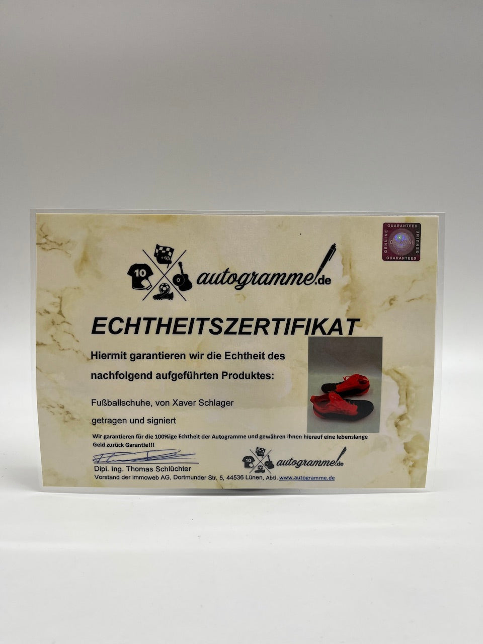 Matchworn soccer shoes Xaver Schlager signed Puma Coa