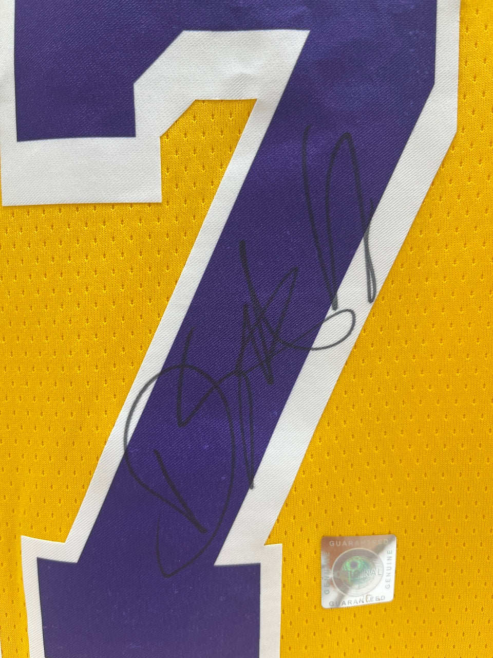 Los Angeles Lakers Jersey Dennis Schröder signiert NBA Basketball COA S