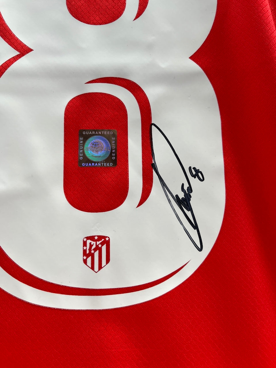 Atletico Madrid Trikot Saul Niguez signiert Autogramm Nike COA L