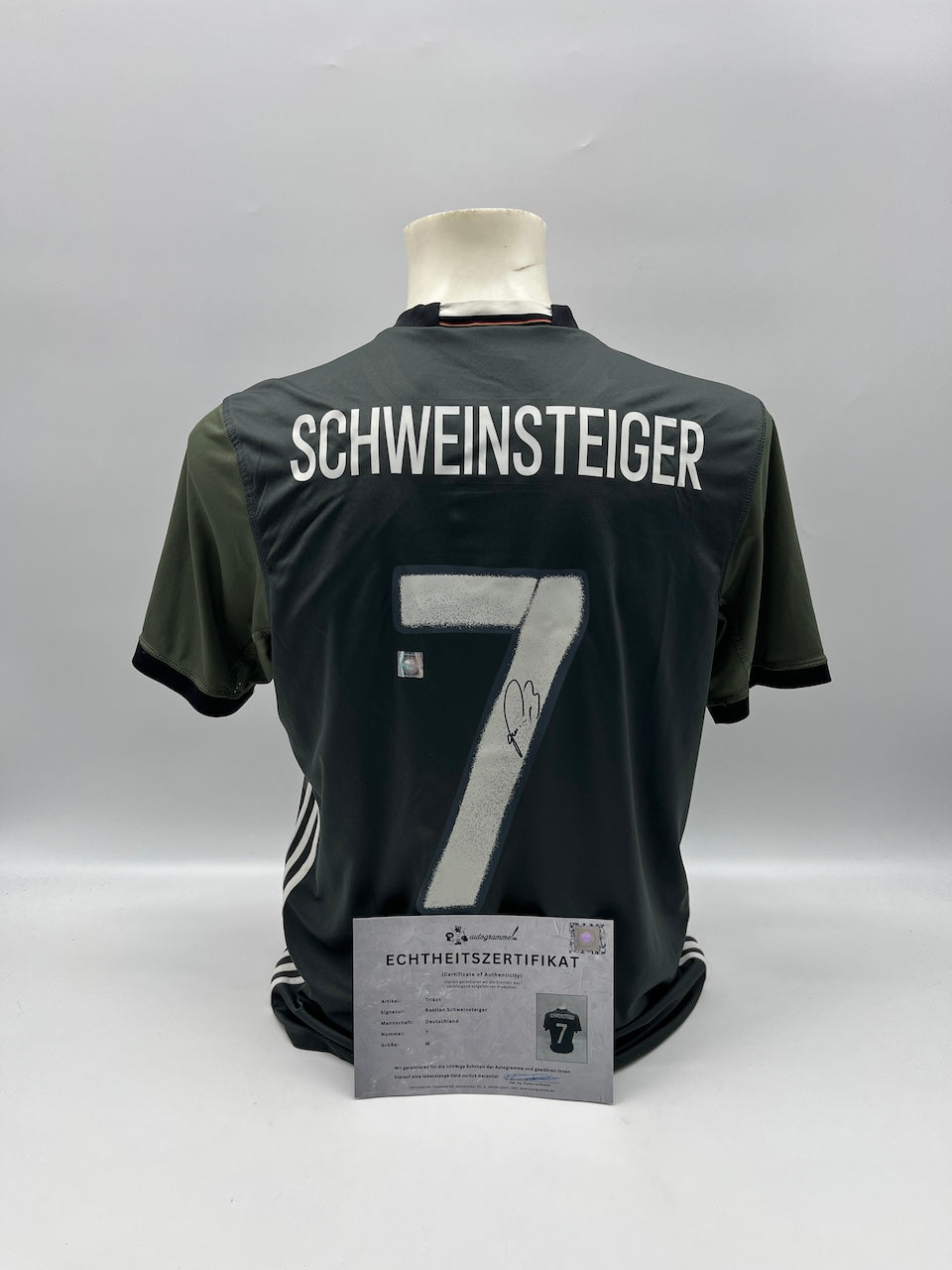 DFB Trikot Bastian Schweinsteiger signiert Autogramm Adidas COA M