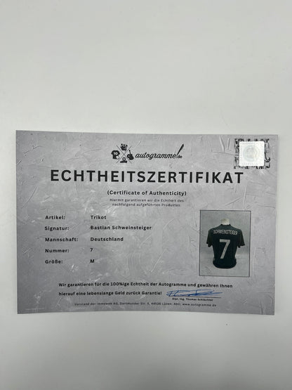 DFB Trikot Bastian Schweinsteiger signiert Autogramm Adidas COA M