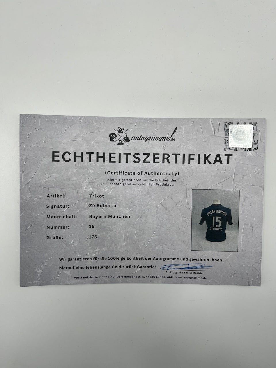 Bayern München Ze Roberto signiert Autogramm Adidas COA 176