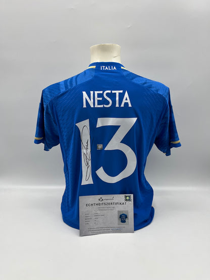 Italien Trikot Alessandro Nesta signiert Autogramm Puma COA M