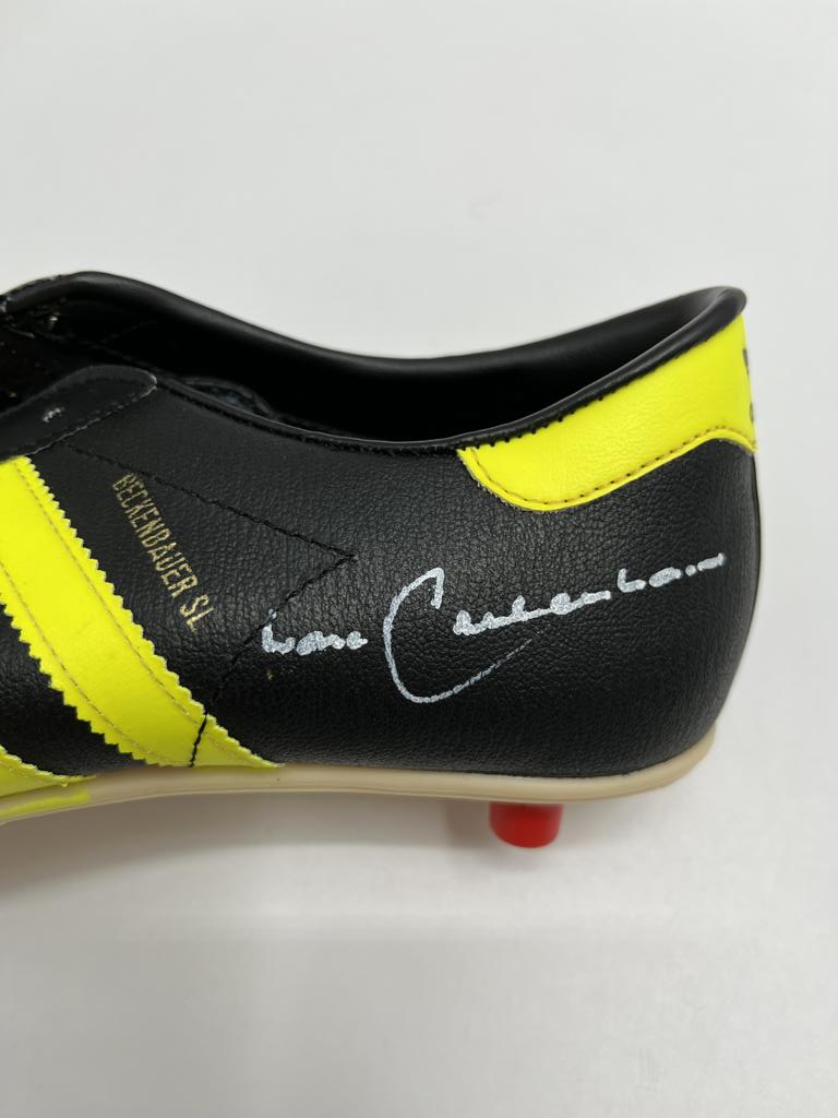 Fußballschuh Franz Beckenbauer signiert Fußball Autogramm Schuh 5