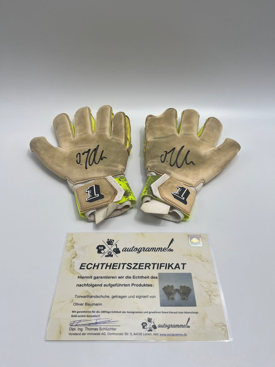 Matchworn Torwart Handschuhe Oliver Baumann signiert TSG Hoffenheim