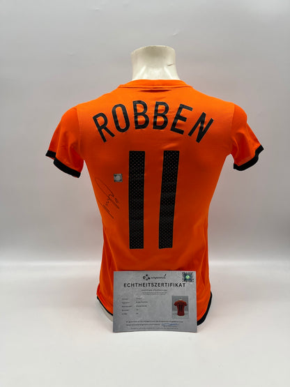 Niederlande Trikot Arjen Robben signiert Autogramm Holland XS