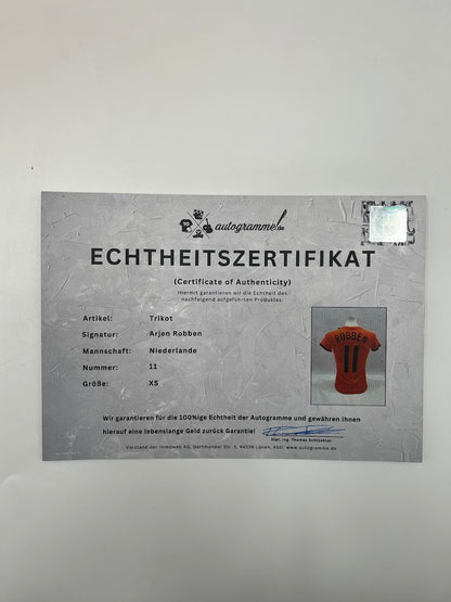 Niederlande Trikot Arjen Robben signiert Autogramm Holland XS