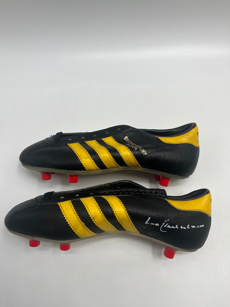 Fußballschuh Franz Beckenbauer signiert Fußball Autogramm Schuh COA