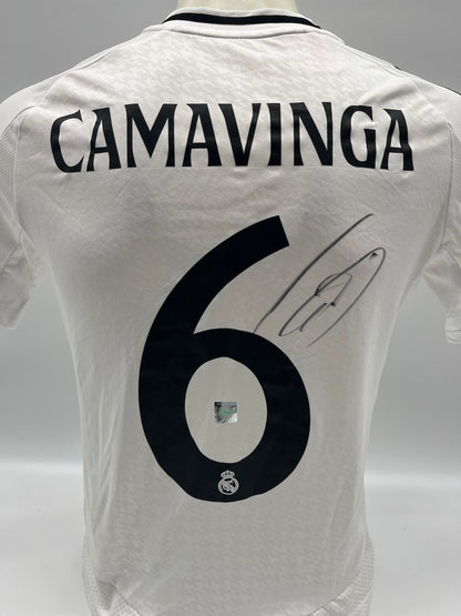 Real Madrid Trikot Eduardo Camavinga signiert Adidas COA LaLiga Autogramm 164