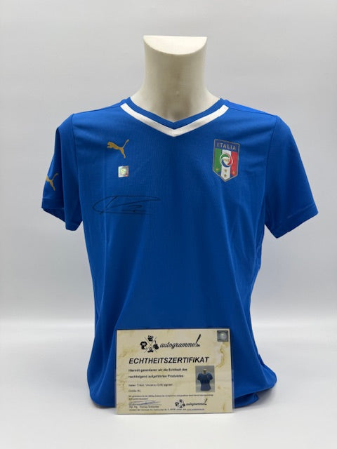 Italy women's jersey Vincenzo Grifo signed COA autograph Puma XL