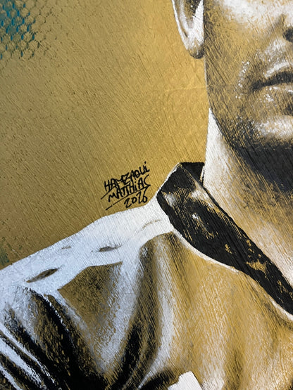 Bayern München Trikot Portrait Manuel Neuer handgemalt und signiert FCB XL