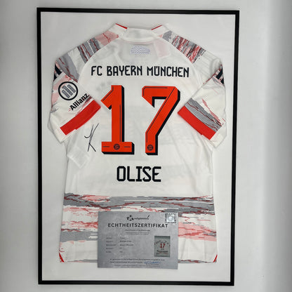 Bayern München Trikot Michael Olise signiert im Rahmen COA Adidas 152