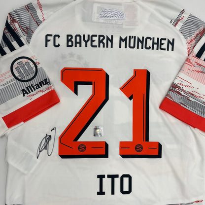 Bayern München Trikot Hiroki Ito signiert im Rahmen COA Adidas 152