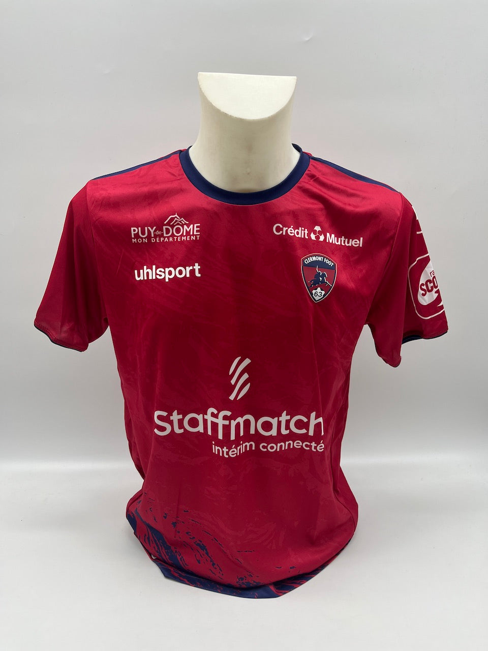 Matchworn Clermont Foot Trikot getragen & signiert von Andy Pelmard 25.11.2023