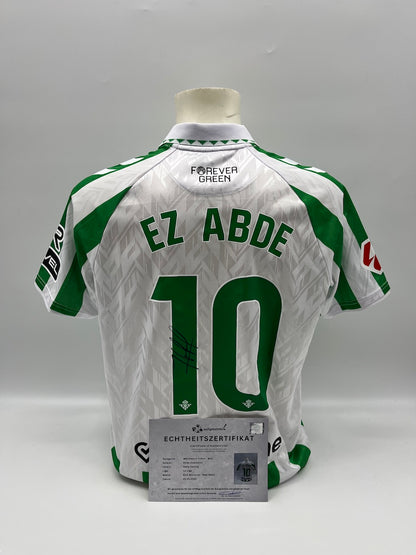 Matchworn Betis Sevilla jersey worn & signed by Abde Ezzalzouli 25.01.2025