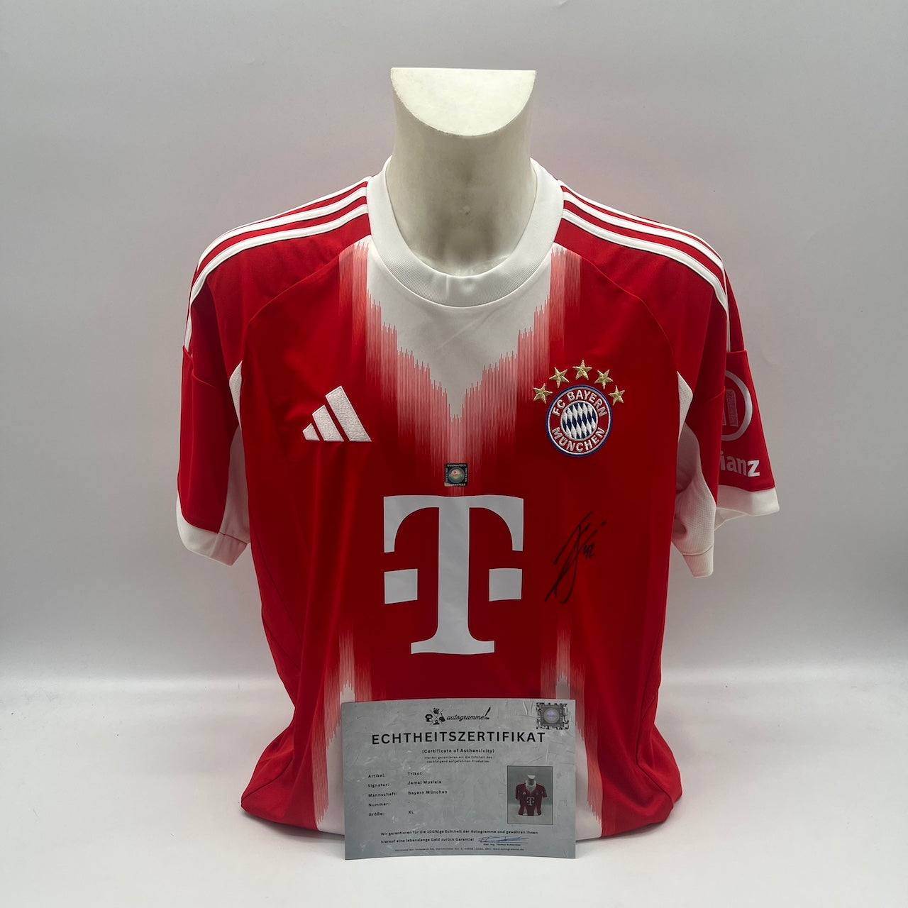 Bayern München Trikot Jamal Musiala signiert Autogramm Adidas COA XL
