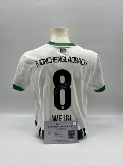 Matchworn Gladbach jersey worn & signed by Julian Weigl 11.01.2025