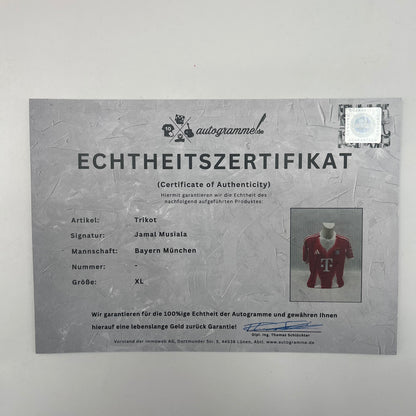 Bayern München Trikot Jamal Musiala signiert Autogramm Adidas COA XL