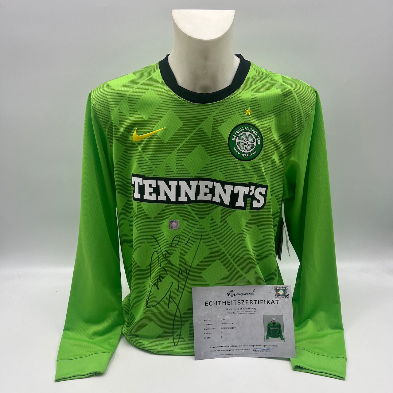 Celtic Glasgow Trikot Emilio Izaguirre signiert COA Nike L
