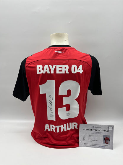 Matchworn leverkusen jersey worn & signed by Arthur 10.01.2025
