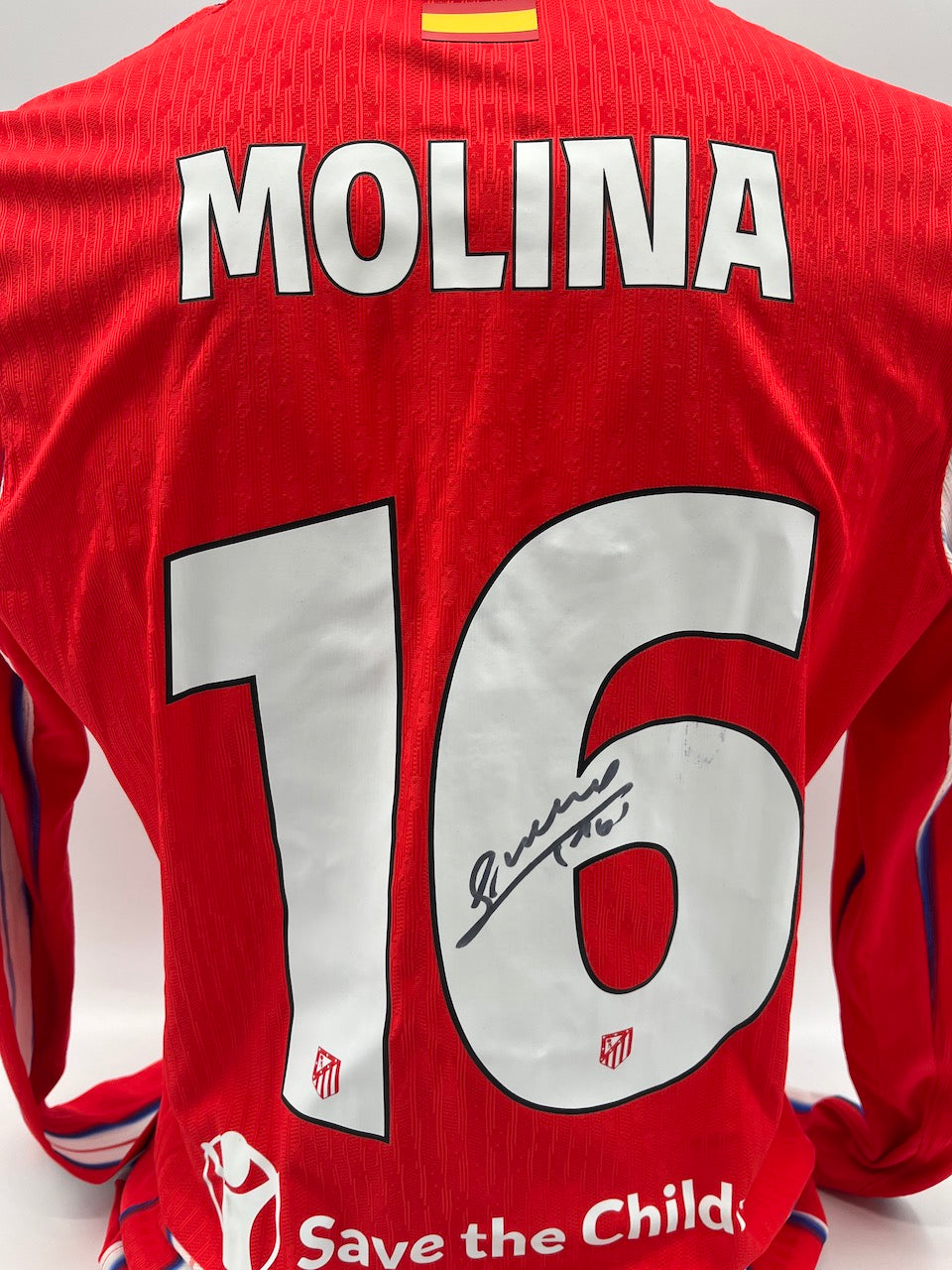 Matchworn Atletico Madrid Worn & Signed by Nahuel Molina 29.01.25